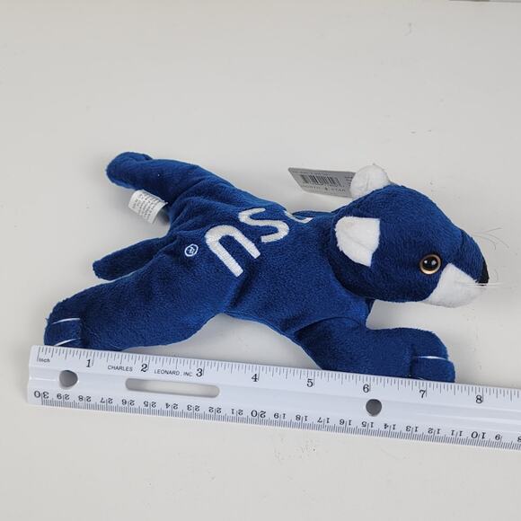 NCAA Penn State Nittany Lion "PSU" Stitched Navy Blue & White Mascot Beanie - Picture 11 of 12